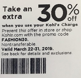 Kohl's Coupons 30% off Coupon Code September 2019 - Come2OrderDC